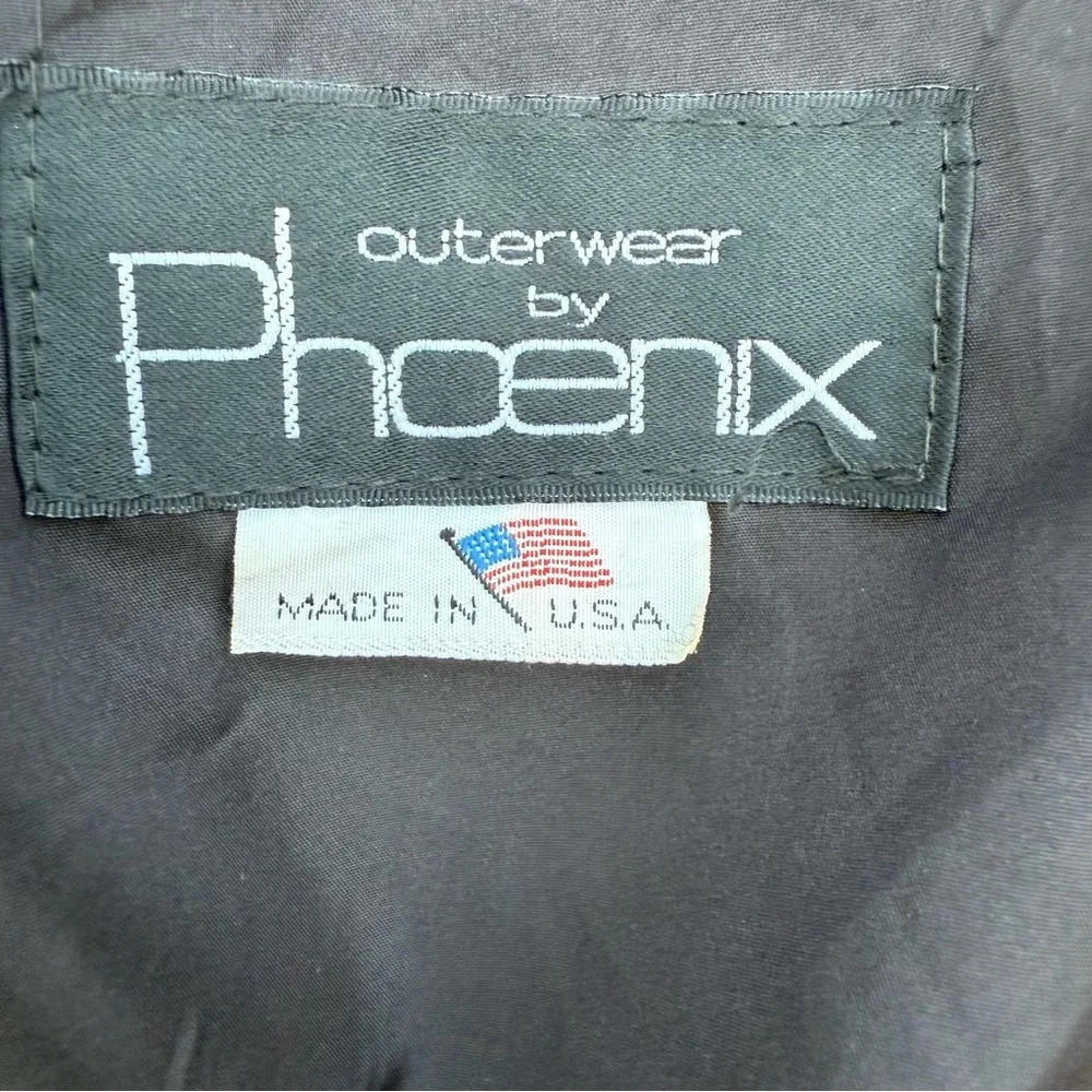 Vintage Phoenix USA Tan Fringed Women's Genuine Pig Split Jacket Blazer Medium - Picture 10 of 16